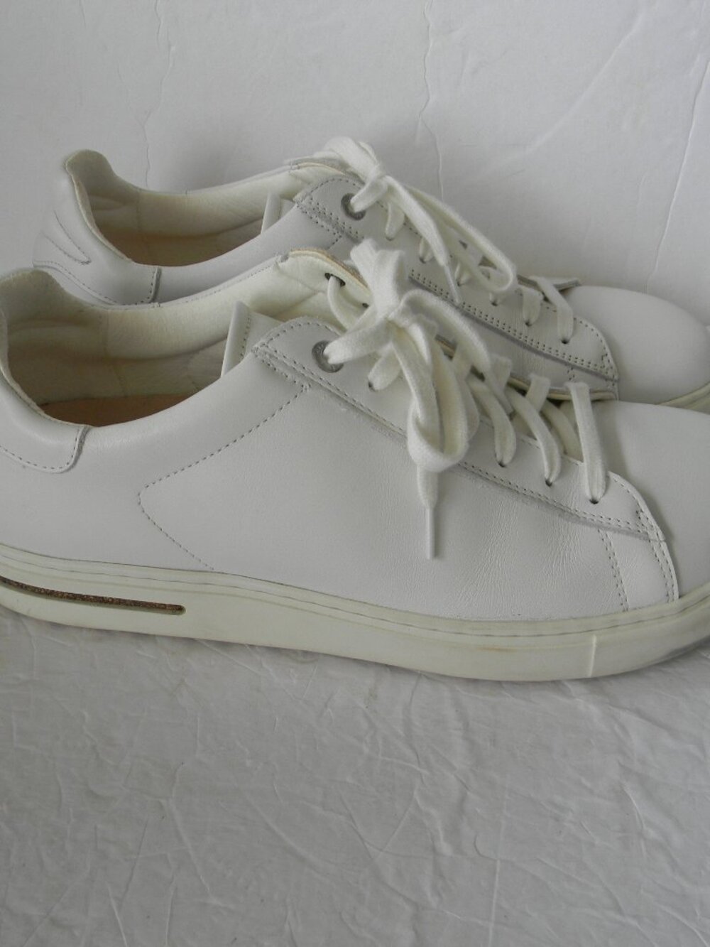 Birkenstock Bend Low White Leather Sneakers Mens 9 Womens 11 EU 42E